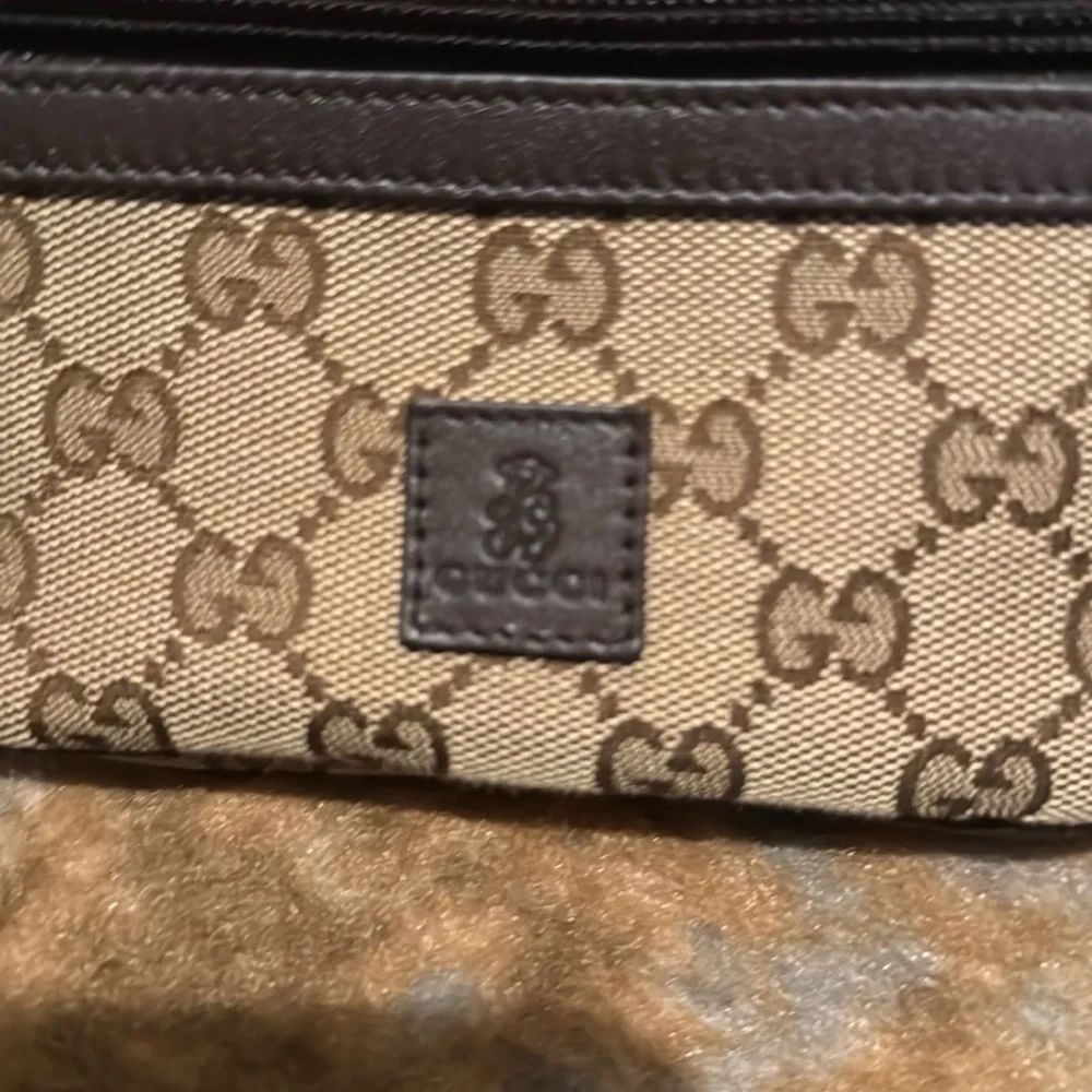 Gucci kids Beige and Brown Monogram Belt Bag